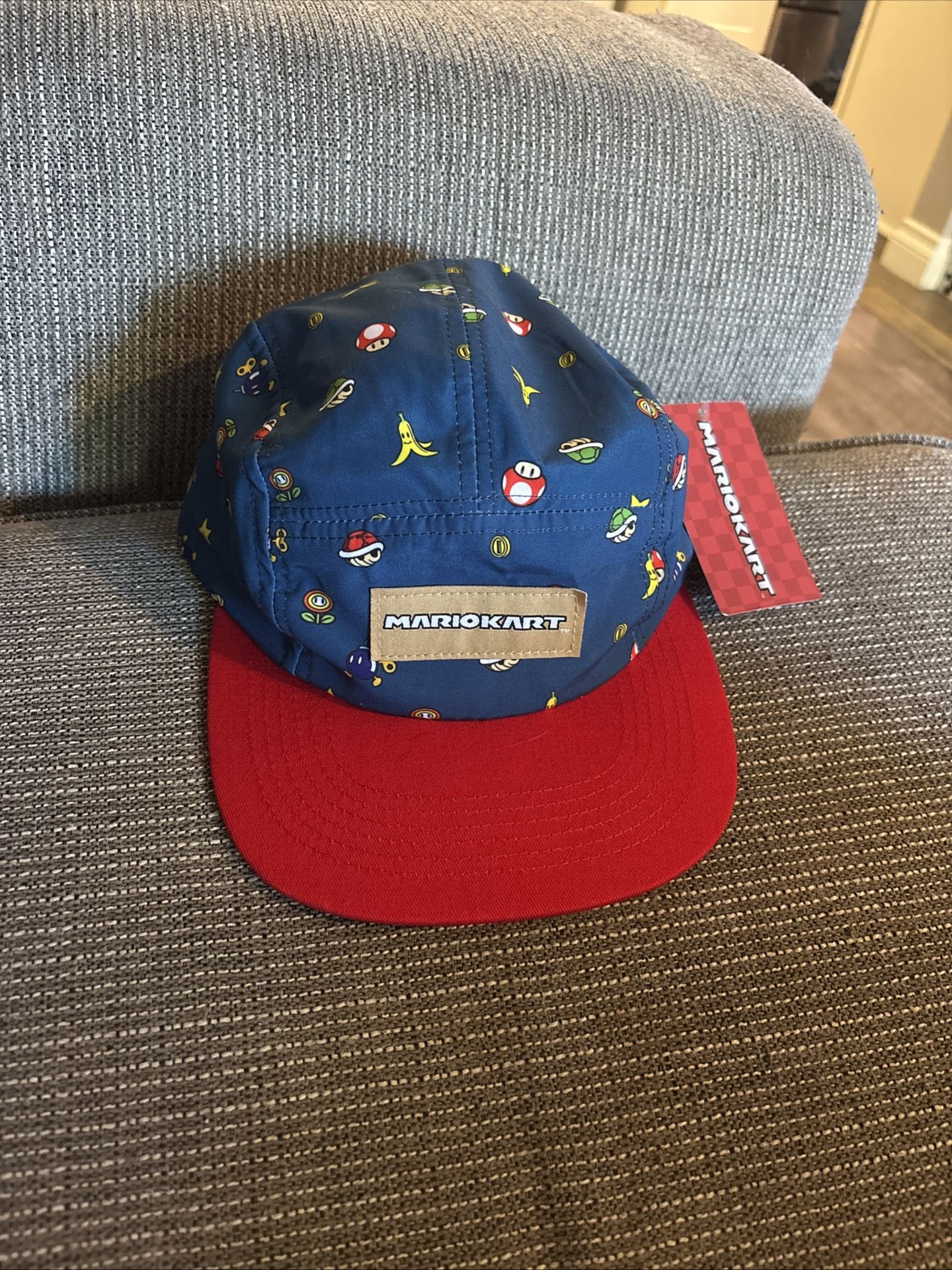 Mario Kart CultureFly Hat Nintendo Video Game Power Ups 5 Panel Adjustable NWT