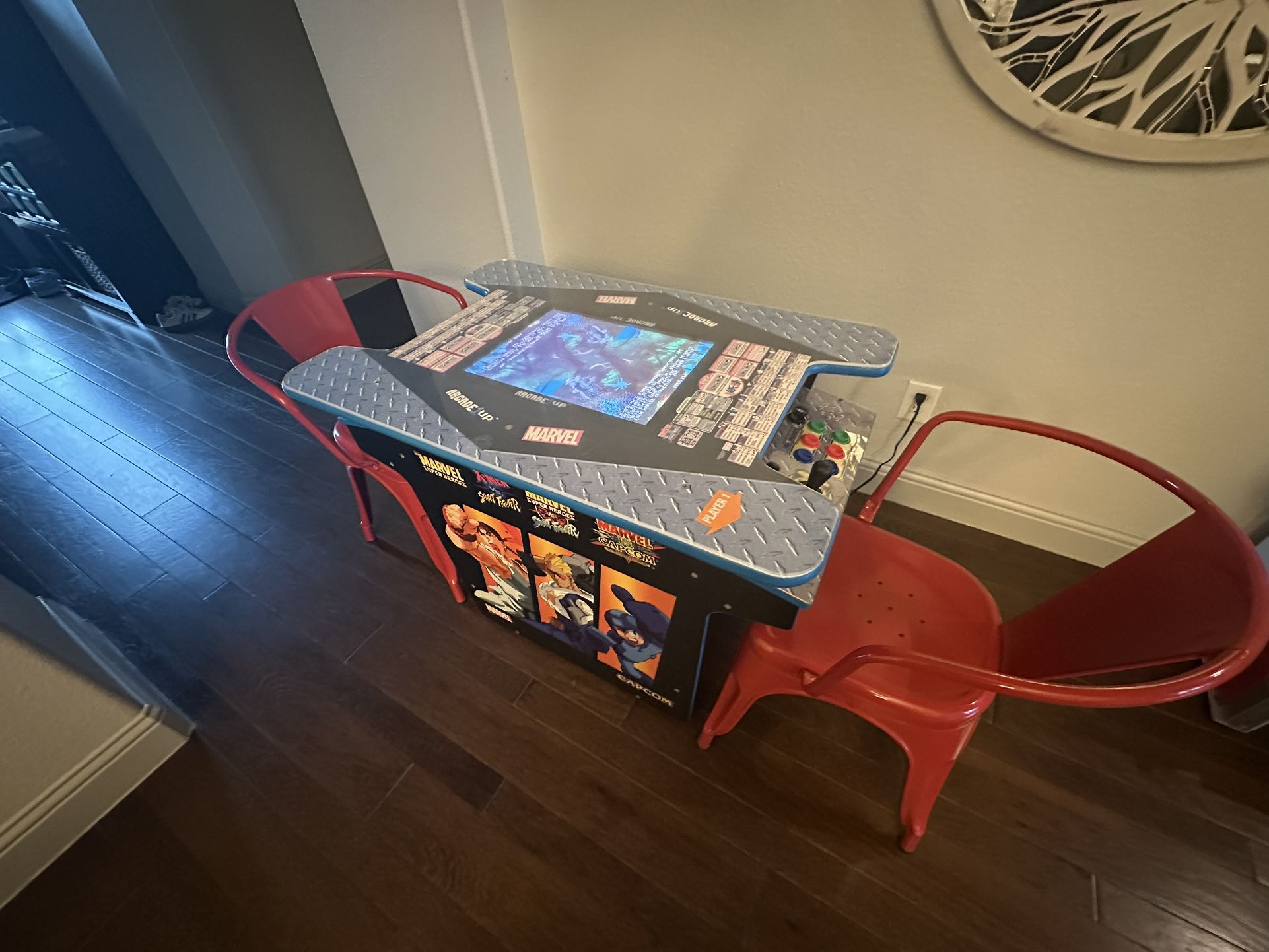 Marvel vs. Capcom Gaming Table Bonus 2 Red chairs for Sale in Frisco ...