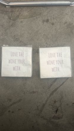 🍷 Love the Wine Your With Beverage Napkins – 100 Total 🍷