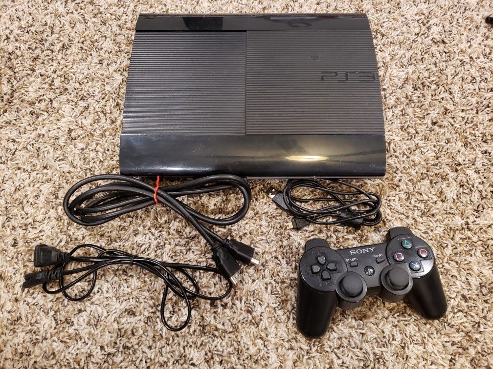 PS3 PlayStation 3 250GB CECH4001B Console Bundle 1 Controller and