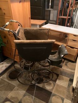 Antique Victorian Style Baby Carriage Or Perambulator Circa 1800's $325 OBO!