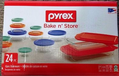 NEW Pyrex 24 piece bake and store set
