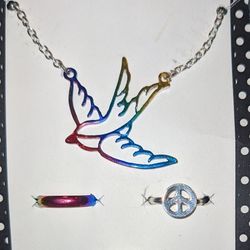 Sophia & Kate Girls Necklace/Ring Set