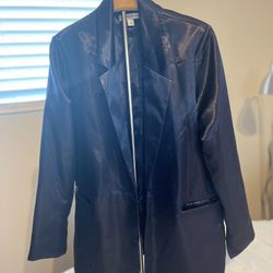 Dark Blue Shiny Blazer