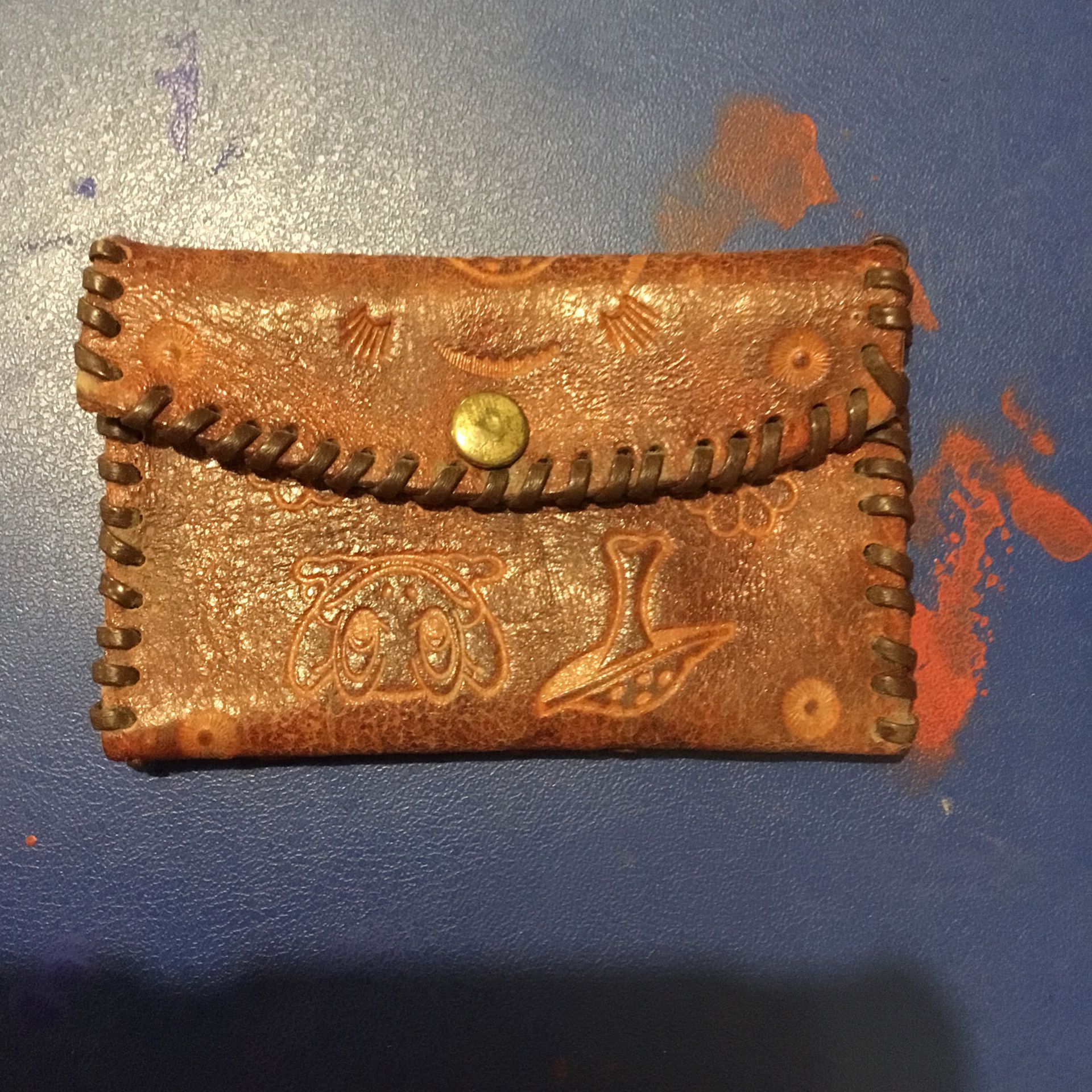 Handmade Real Leather Coin Purse With Name Amy