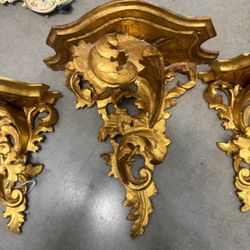 Antique Florentine Wall Shelves