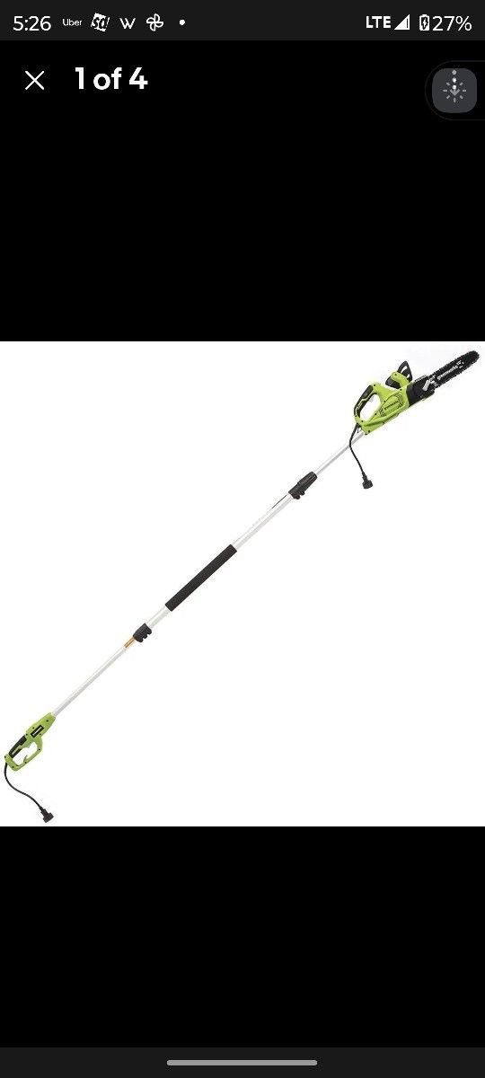 POLE SAW CHAINSAW BRAND NEW 7-Amp 10 INCH BAR CORDED ELECTRIC TOTAL LENGTH 9 FEET