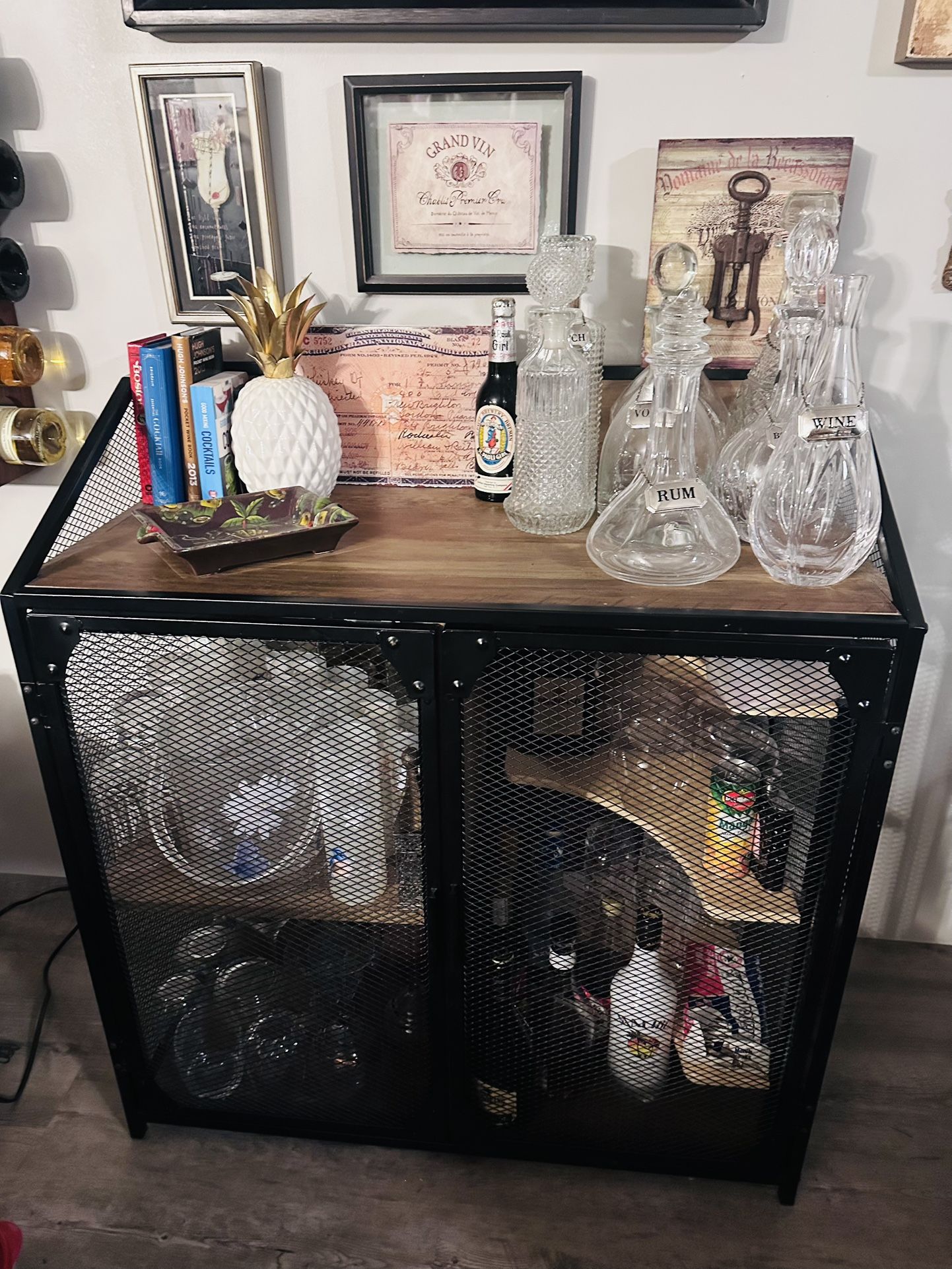 Industrial Bar Cart