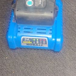 Kobalt 24Vmax4. 0Ah Extended Run Battery Pack And A Charger 