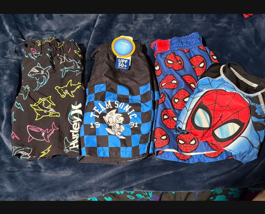 Boys Swim Shorts With Splash guard Shirt