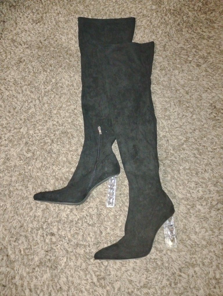 Nice  Black Thigh High Boots