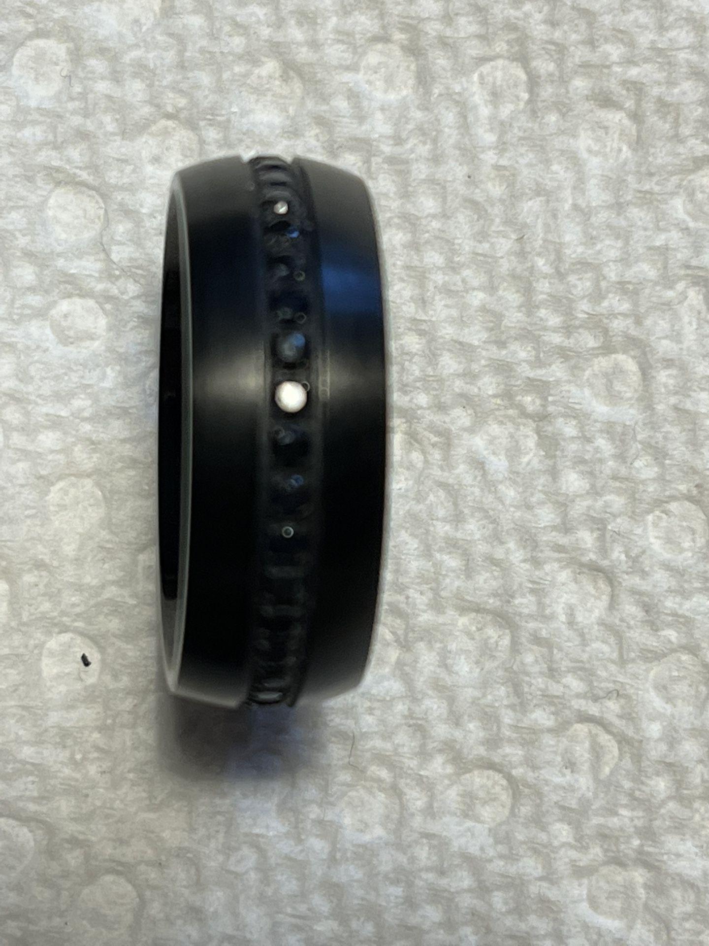 Like New Titanium Black Wedding Ring Size 10