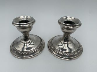 Vintage sterling silver candlesticks holders