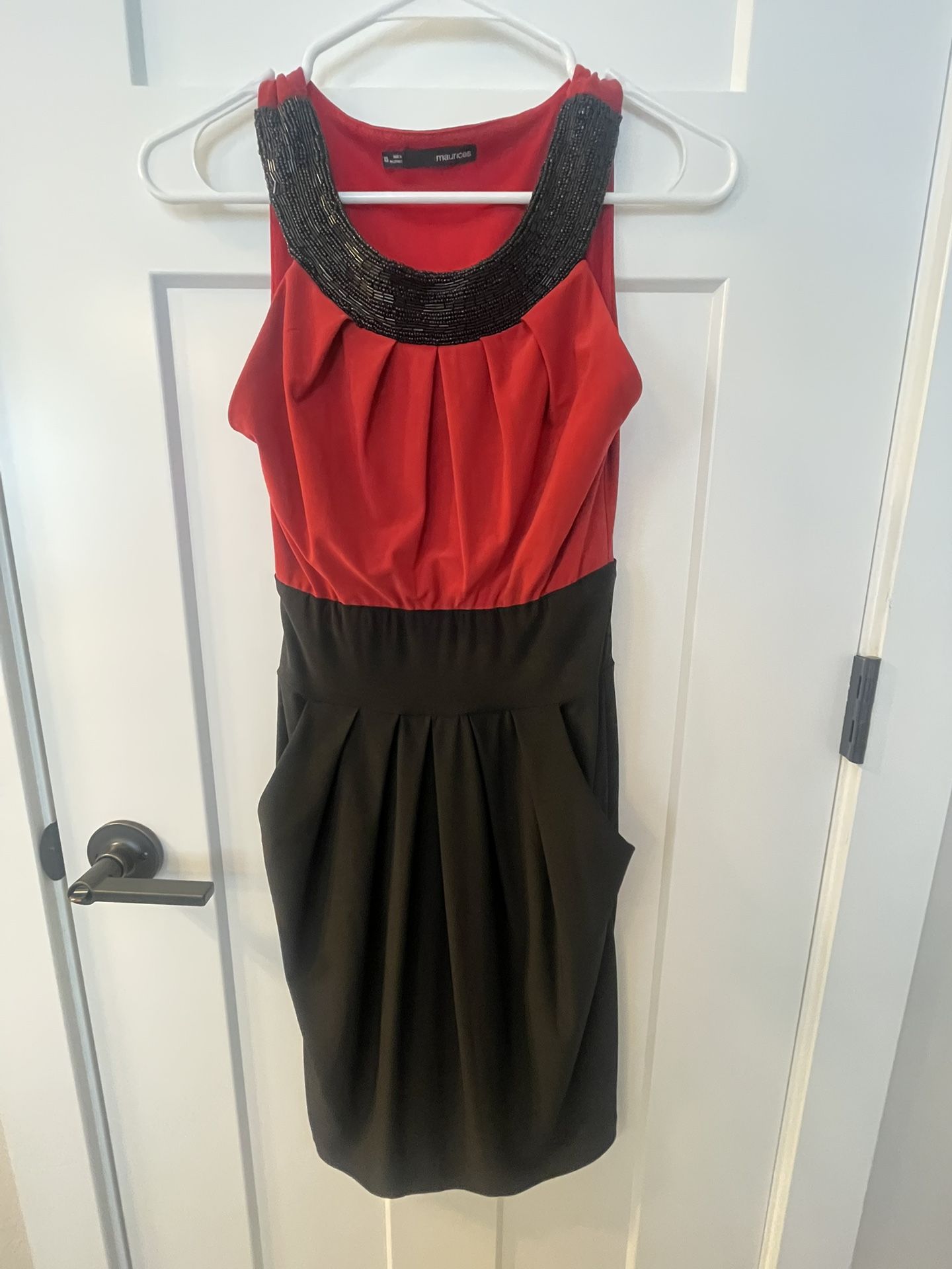 Red & Black Dress