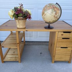 Solid Wood 3 Drawer Desk Good Condition 