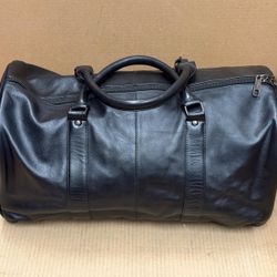 Executive Classic Top Grain Cow Leather Gym Duffle Bag 