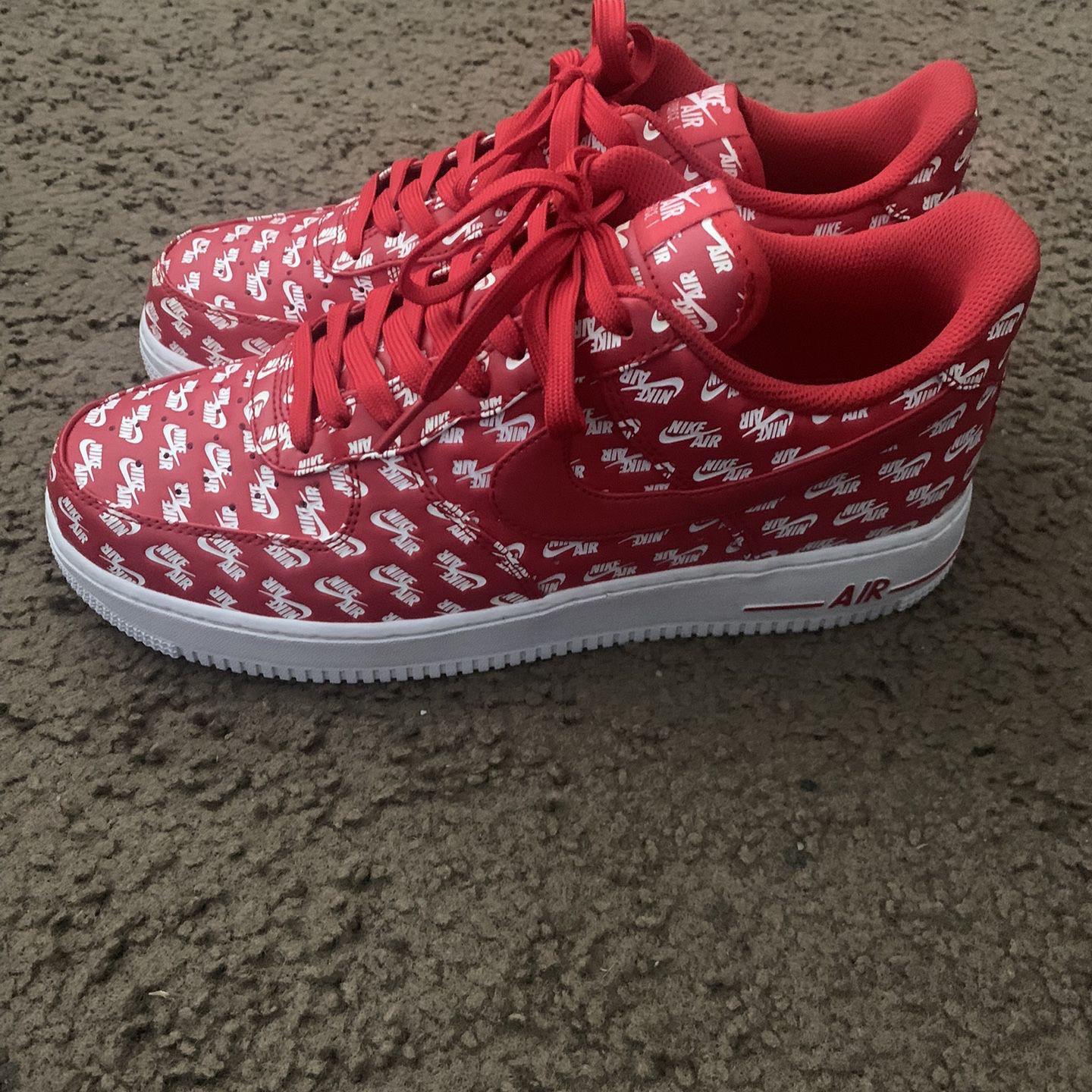 Nike Air Force 1 Low All Over Logo Red