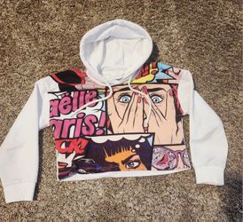 Girl's Designer GAëLLE Paris Hooded Crop Top/Sweatshirt, Size 8(years)