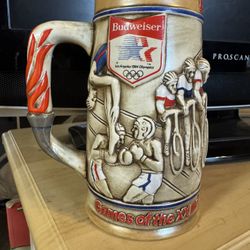 Vintage Budweiser Stein 1984 Los Angeles Olympics