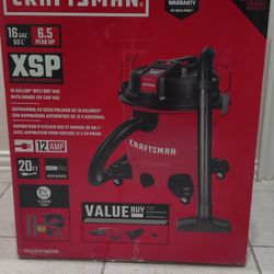 Craftsman Wet/Dry 16Gal Vacuum 6.5-HP Corded with all accessories and 12Volt Car Vacuum - New