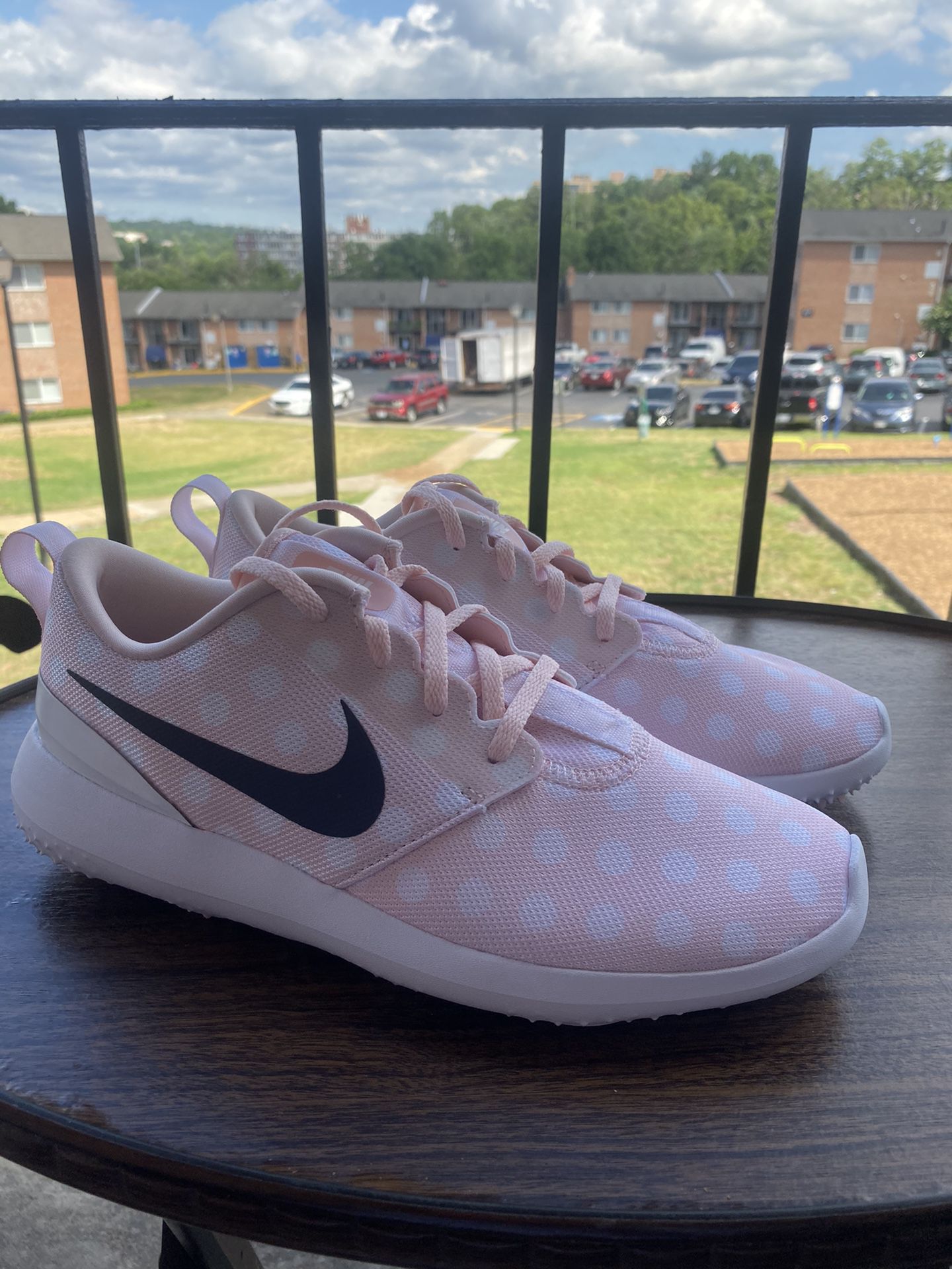 Nike Roshe G Golf Shoes Pink/Polka Dot Womens Size 7