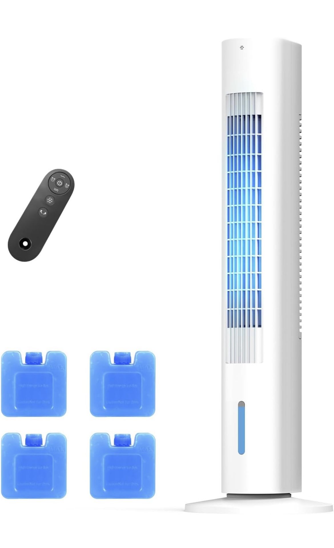 35โ Evaporative Air Cooler, 3-IN-1 Quiet Portable Air Conditioners with 3 Speed, 50W Energy Saving Oscillating Cooling Fan
