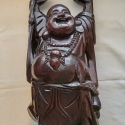 19" Rosewood Laughing Buddah 