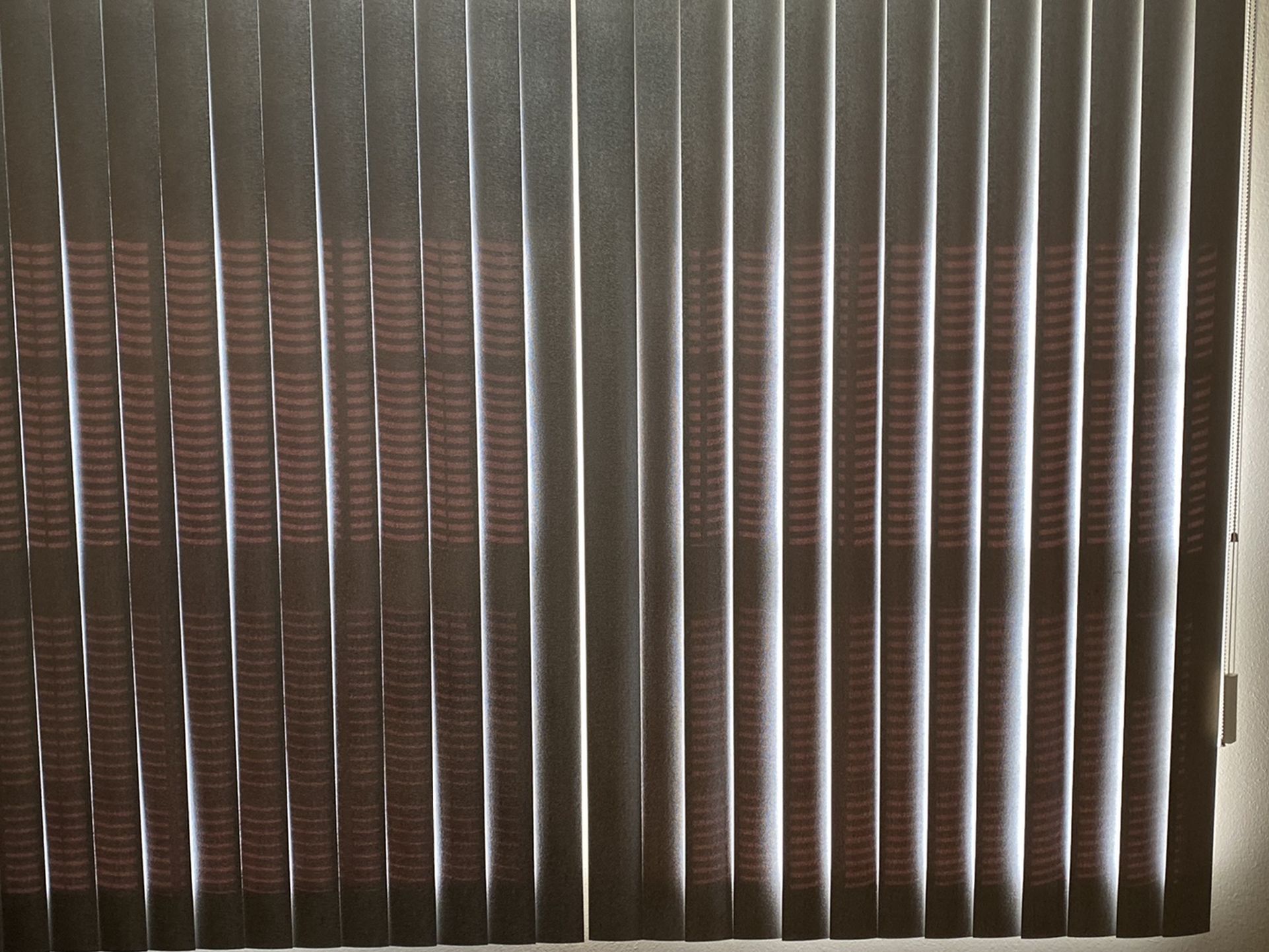2 Large 58X34 Champagne Vertical Window Blinds