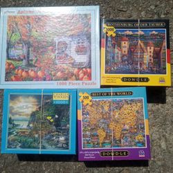 Lot Of 4 Jigsaw Puzzles Wysockis 11.00