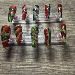 Christmas Time Handmade Press On