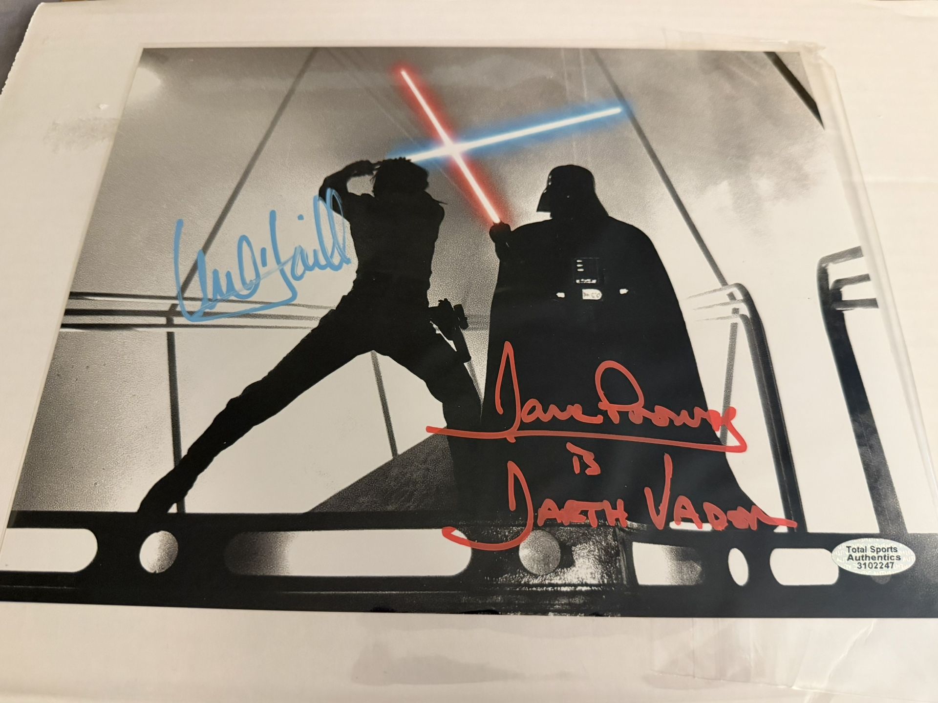 Signed Star Wars Mark Hamil David Prowess With COA