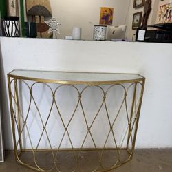 Elegant Gold Console Table 