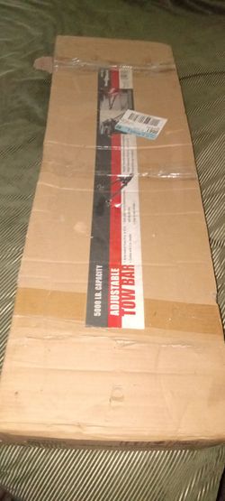 Brand new in the box super heavy duty up to 5000 pound adjustable tow bar deal