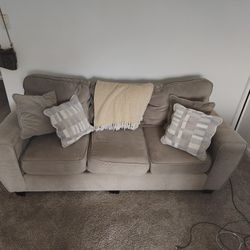 Faux Suede Long Sofa Bob's Furniture Store 