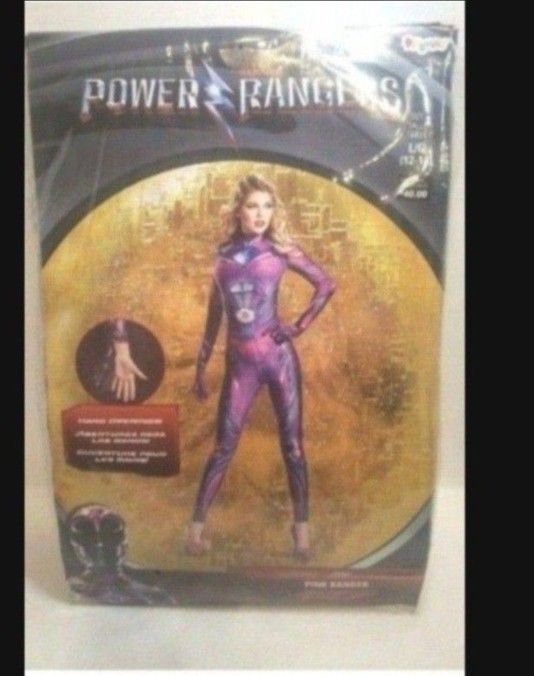 Pink Power Ranger  Bodysuit-Size 12-14-Adult/Teen Costume 