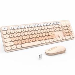 ⌨️ LIZRROT Wireless Typewriter Keyboard & Mouse Combo