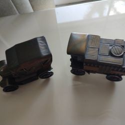 Vintage Metal Model Car Banks In Great Condition 