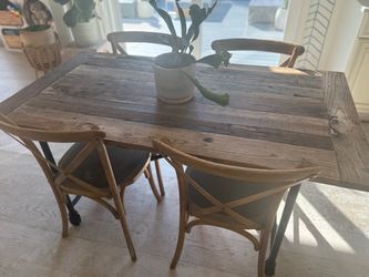 Restoration hardware reclaimed elm wood dining table only