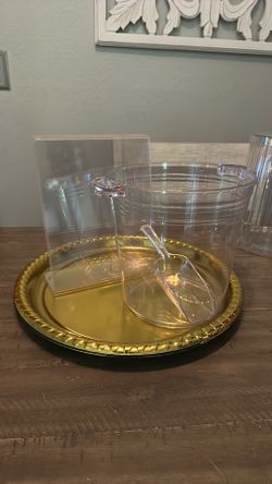 Sign Holders, Ice Bucket and Serving Trays