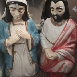 Vintage Blow Mold Christmas NATIVITY (6PC)