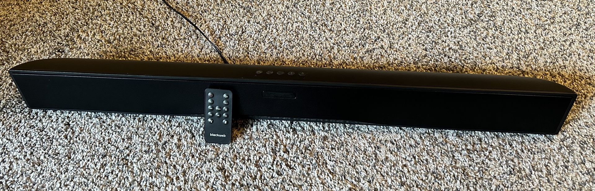 Sound Bar - Blackweb BWC18SB001 2.0 Channel Google Assistant Smart Soundbar, Black