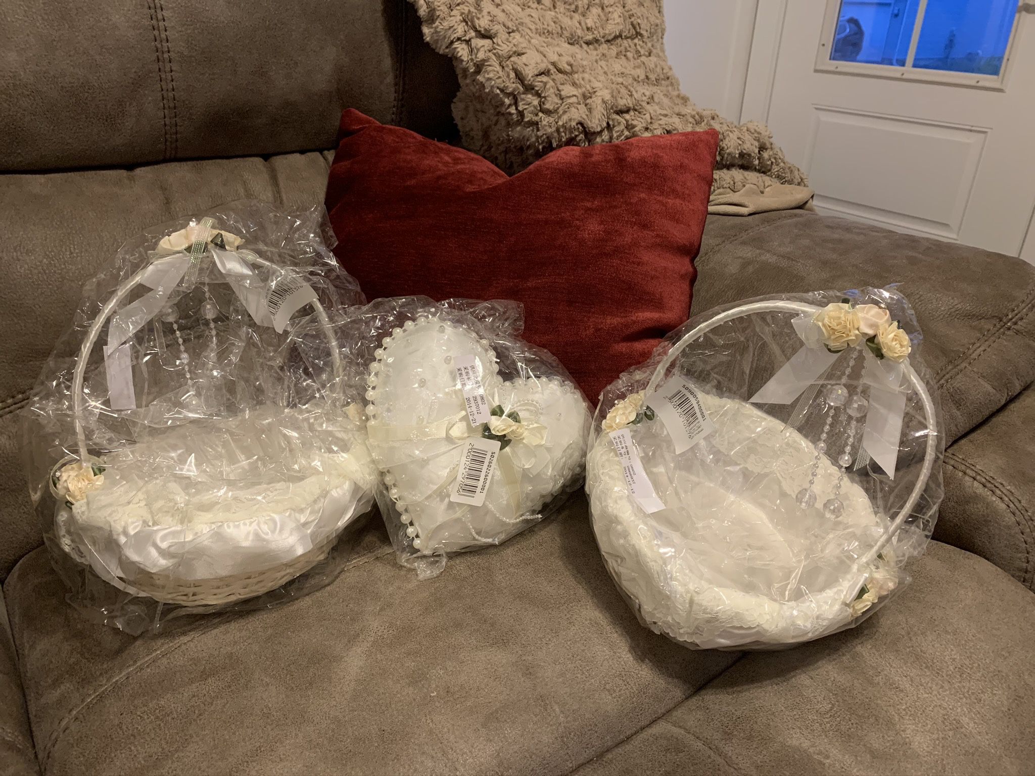 Basket Pillow Set For Weddings Church Ceremonies Etc 