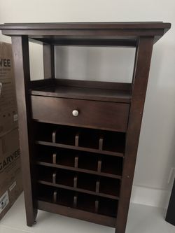 Solid Wood Wine & Liquor Cabinet