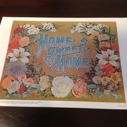 Vintage poster, "Home Sweet Home"