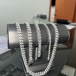 Diamond VVS Tennis Chains And Bracelets 