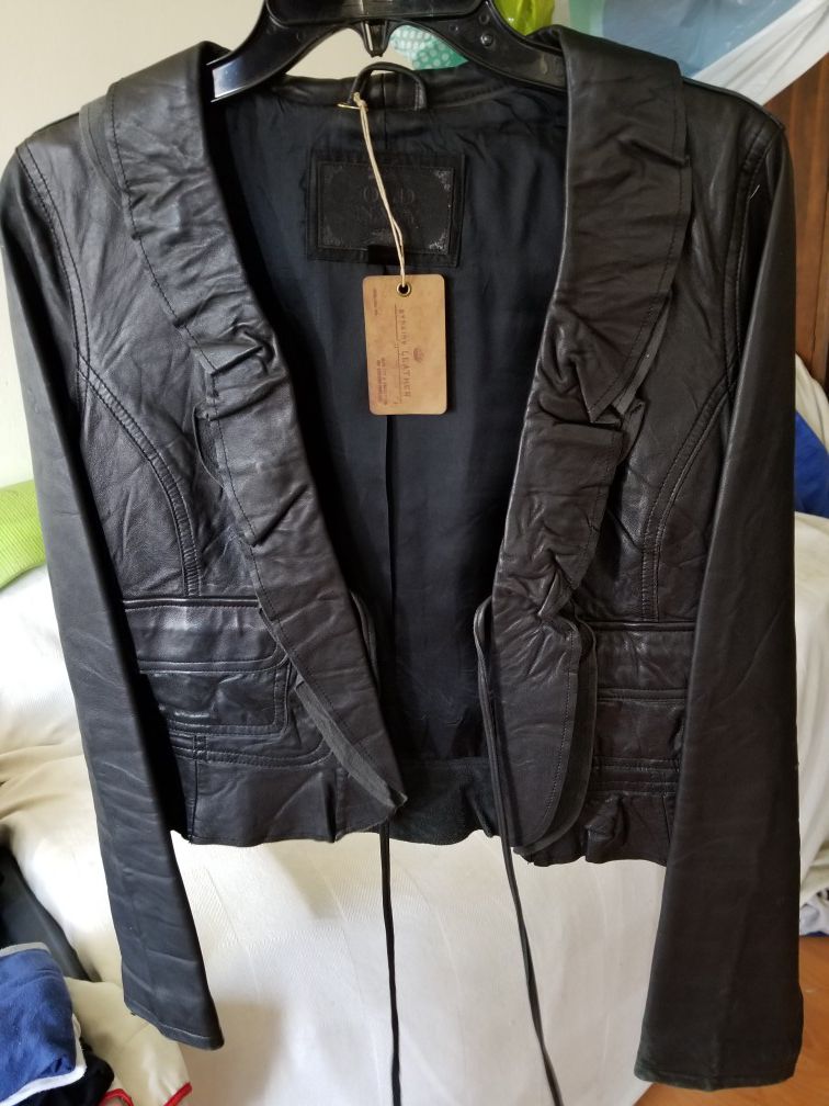 FREE! Women's Old Navy leather jacket size medium