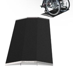 new Other Nuvium 31.5" L x 1.5" H Wheelchair Threshold Bridge/Ramp Aluminum With Supporting Frame & Non-Slip Surface