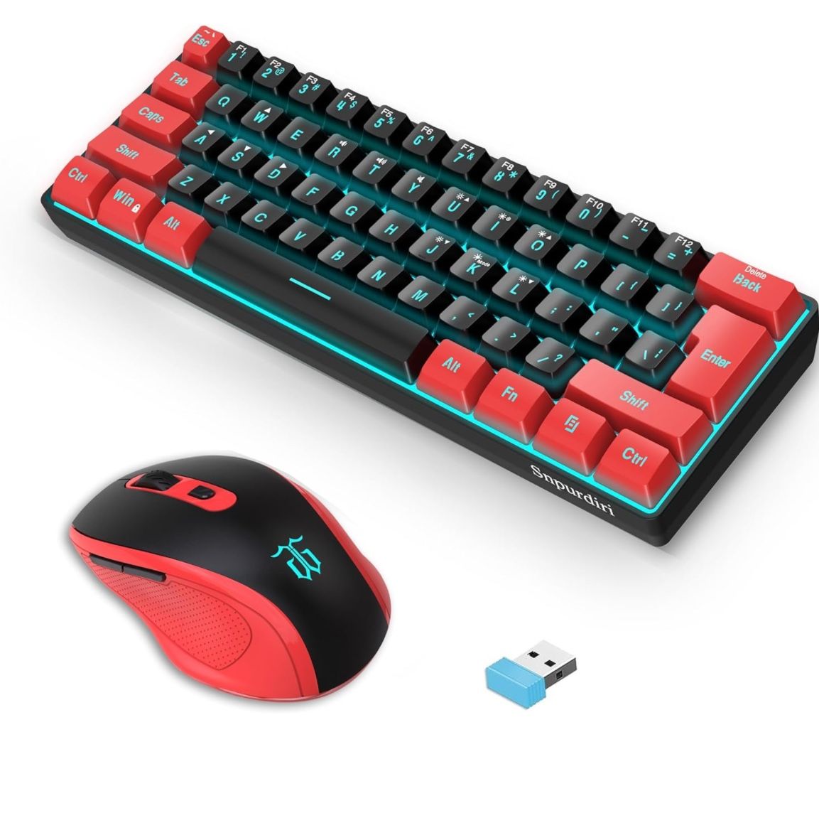 Snpurdiri 2.4G Wireless Gaming Keyboard and Mouse Comb