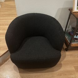 CB2 Black Boucle Chair