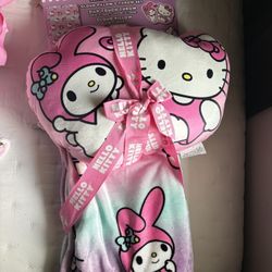 Hello Kitty Blanket & Pillow